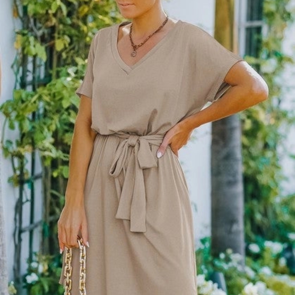 Tan Mini Dress